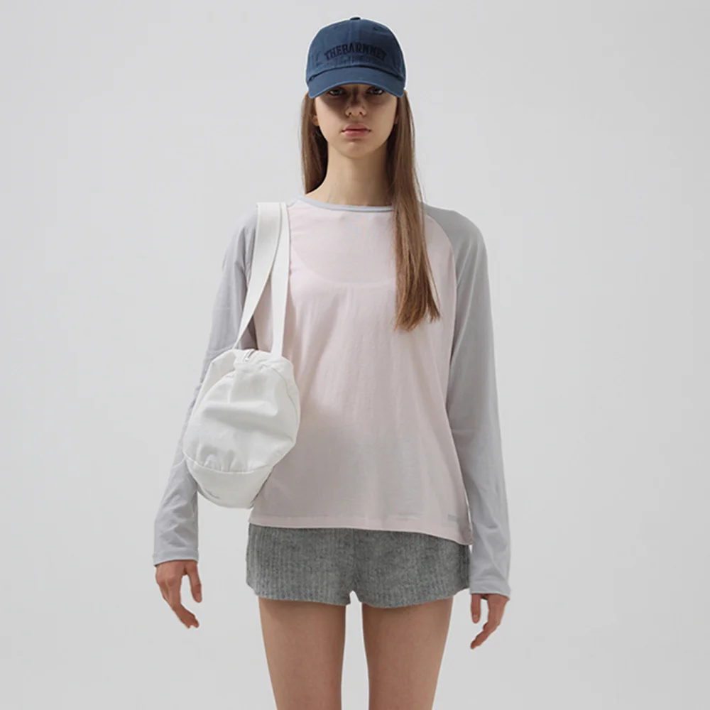 Raw Raglan T-Shirt_Light Pink