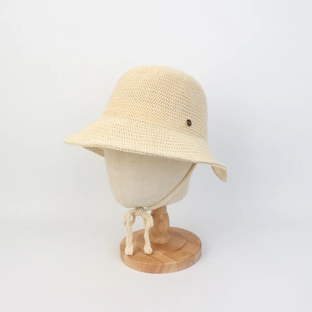 Summer Ivory Logo Round Bonnet Hat 夏季Bonnet Hat