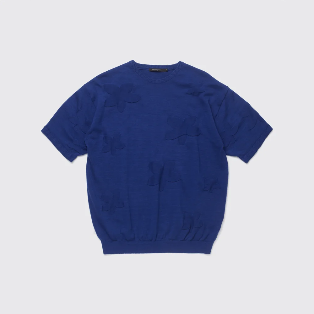 Floral Jacquard Knit V2 Royal Blue