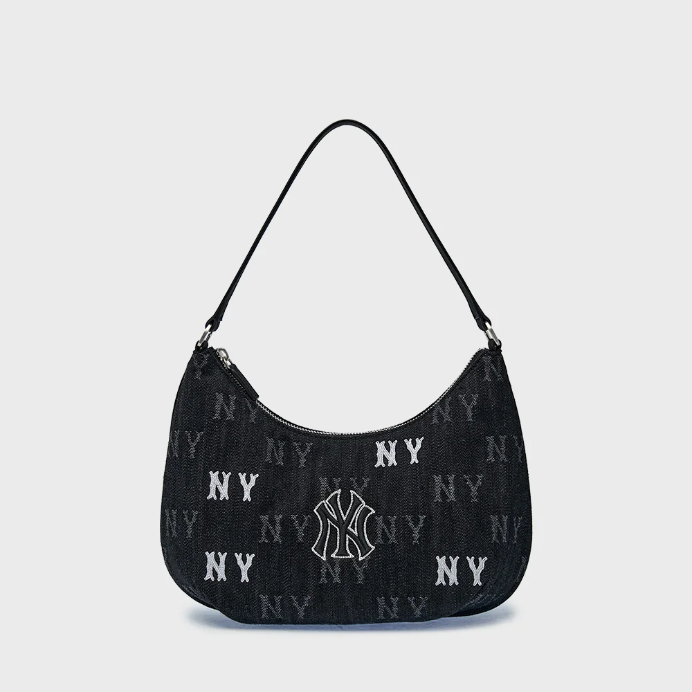 臀部 Monogram JQD 牛仔 Hobo Bag NY (Black)