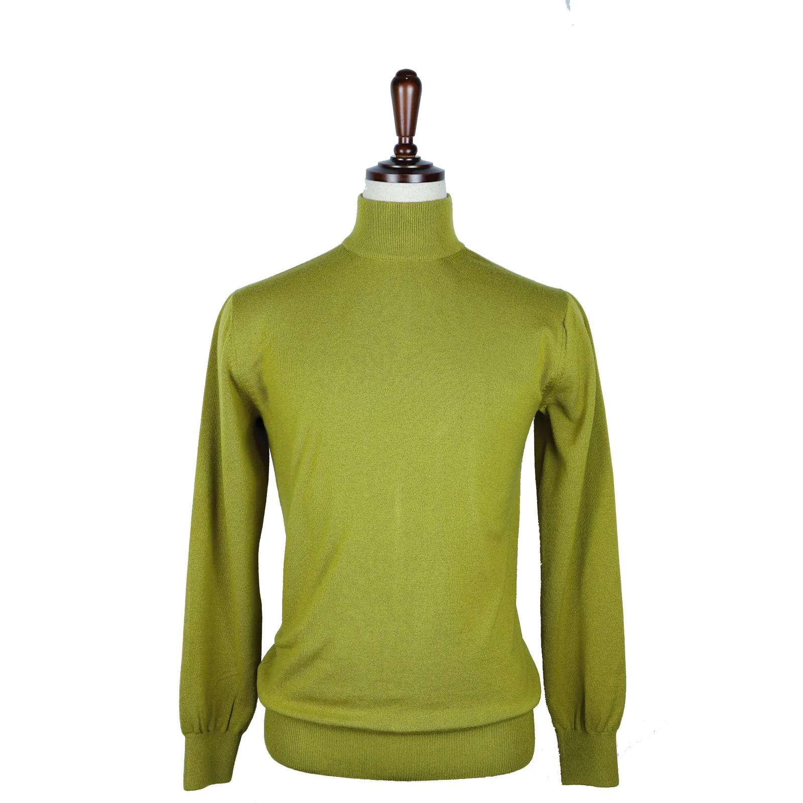 Half Neck Sweater - Olive (Merino wool 100%)
