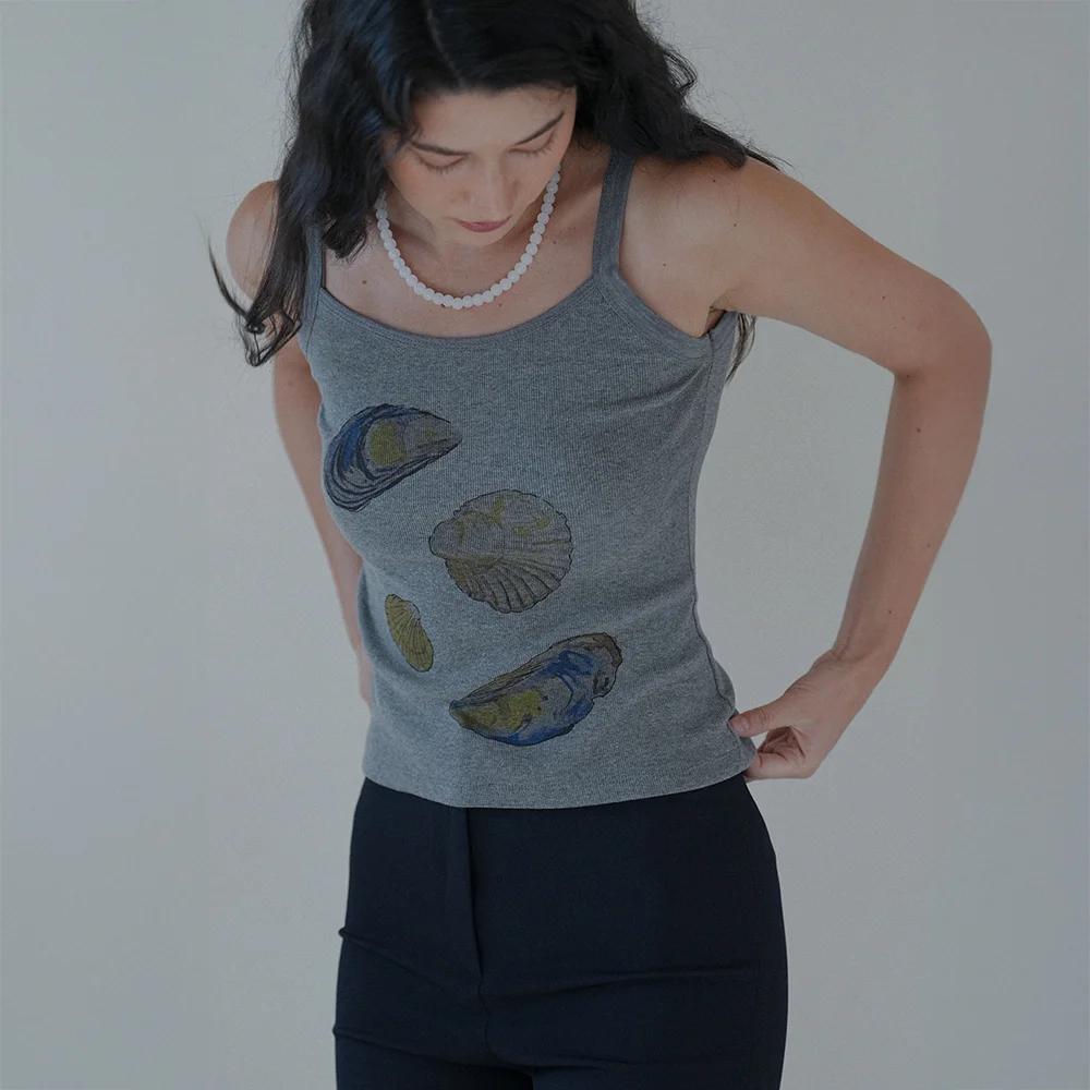 Seashell sleeveless (Charcoal / 2color)