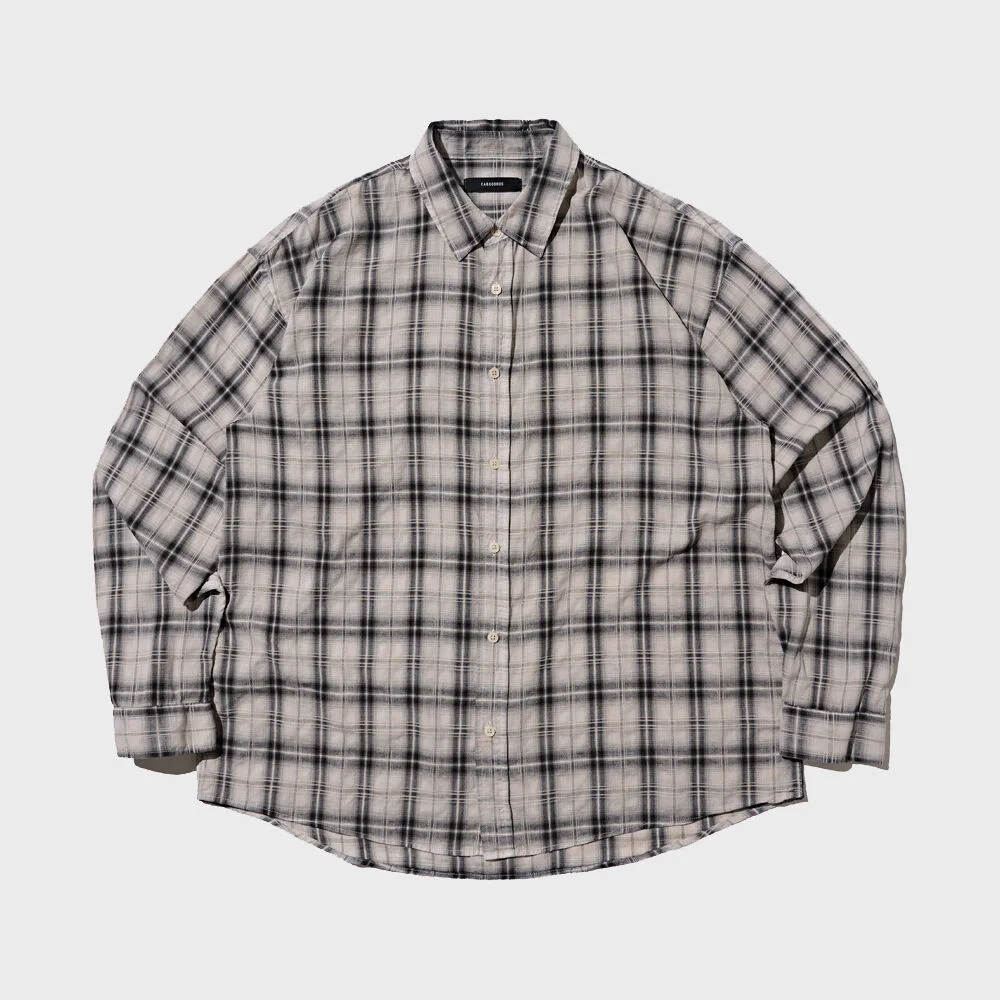 PIGMENT SEMI-CHECK SHIRT (BEIGE)
