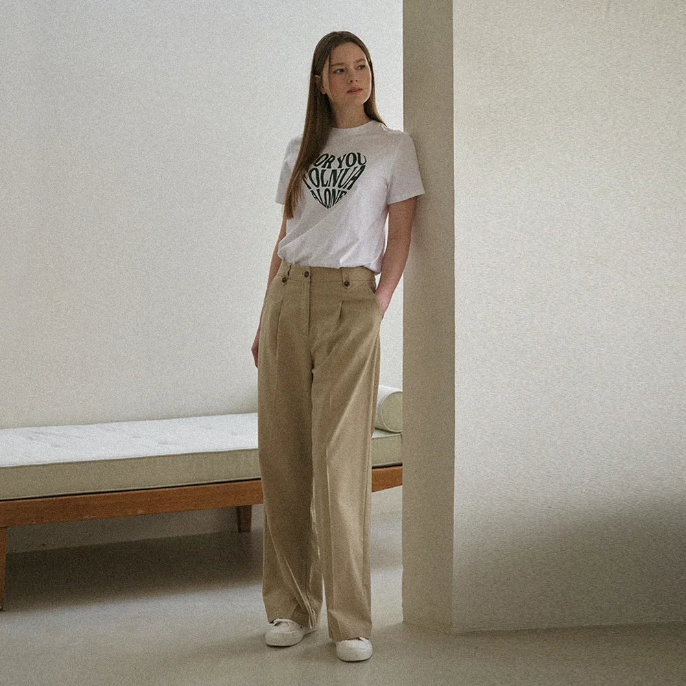 COTTON CHINO PANTS (BEIGE)
