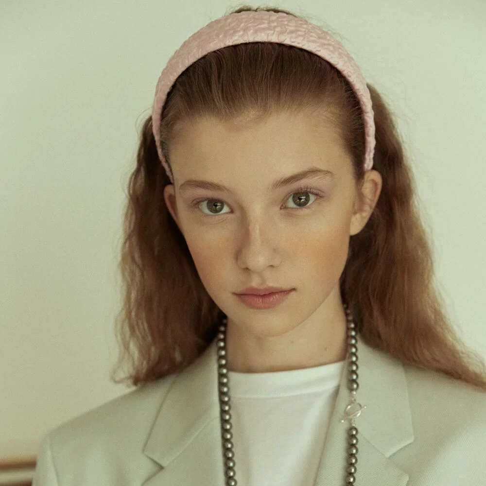 Light Pink Jacquard Headband