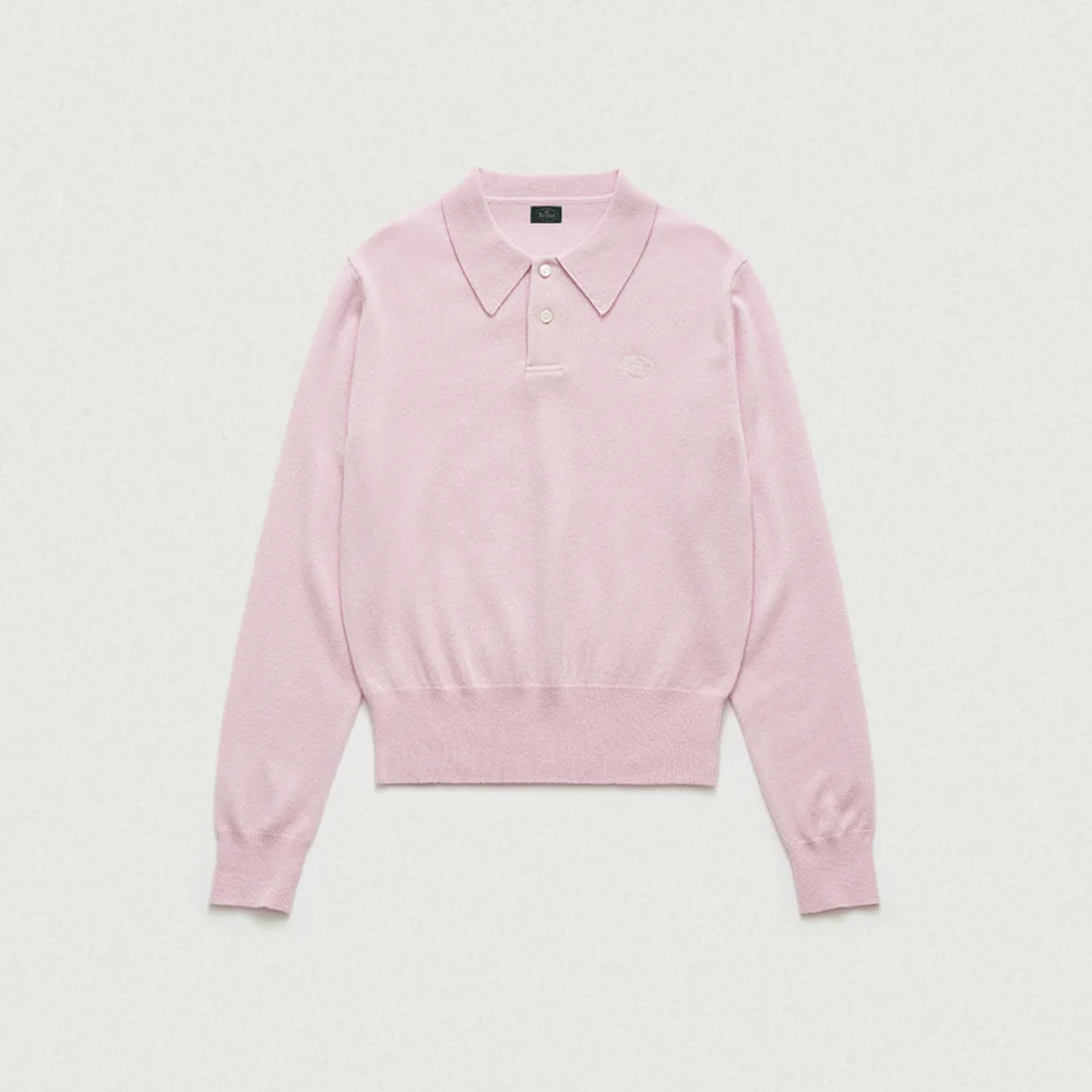 Cashmere Wimblyn Knit Polo Shirt_Pink