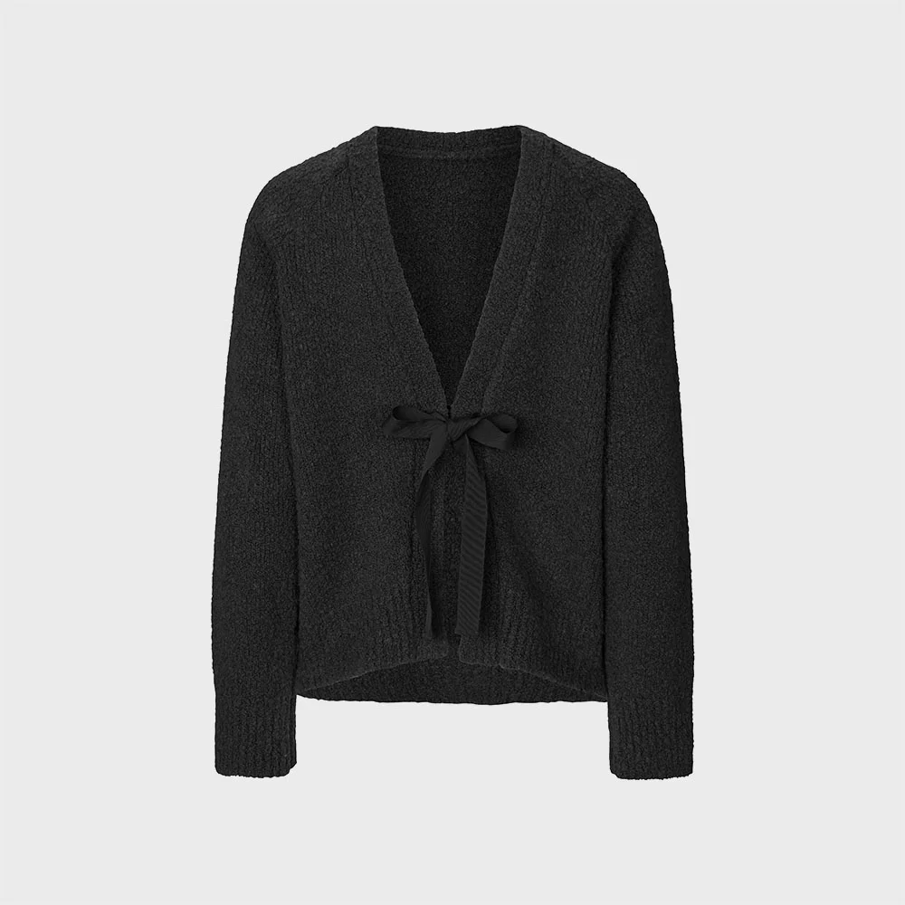 (W) ODALIS JUMPER BOUCLE KNIT (BLACK)