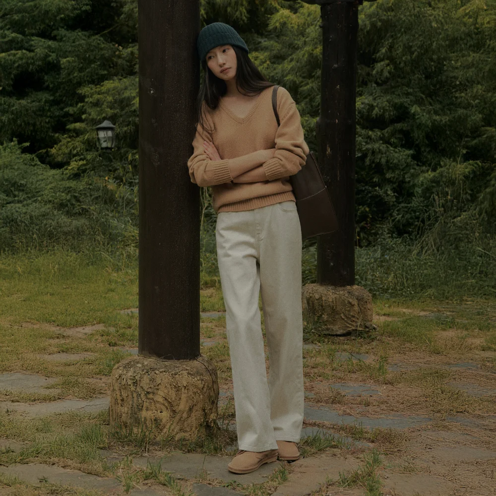 GRAIN STRAIGHT WASHED PANTS_BEIGE