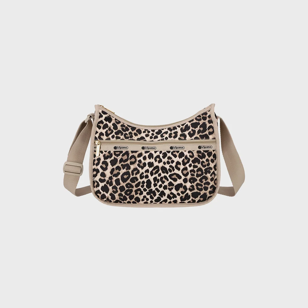 Latte 豹紋 經典 Hobo Bag