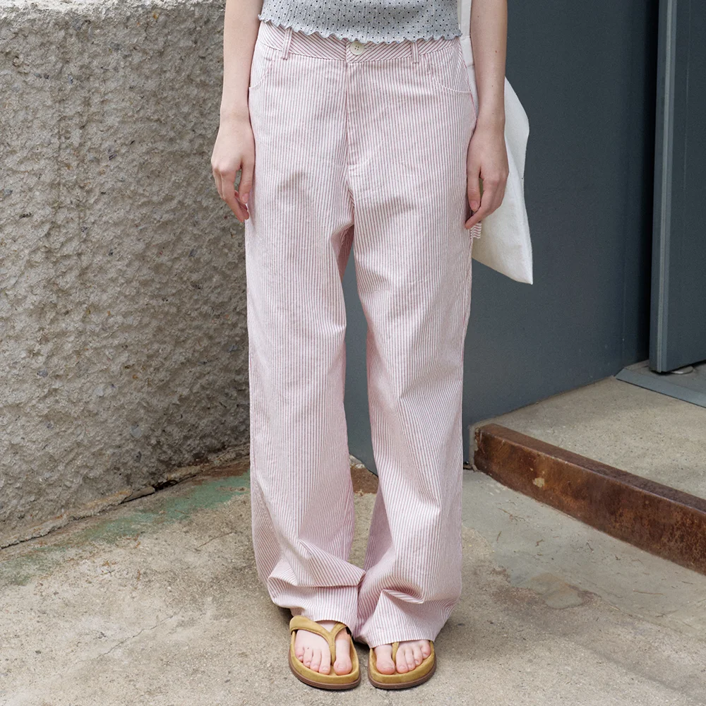 baker pants - red stripe