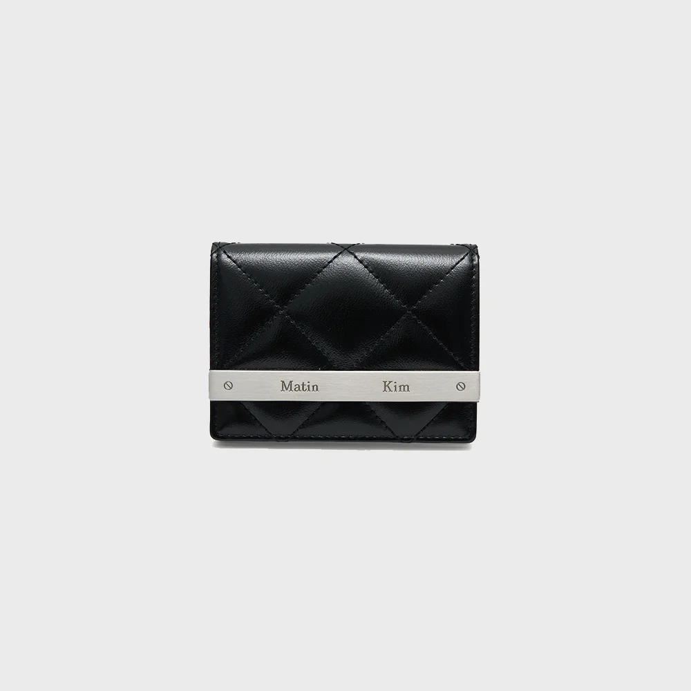 PUFF QUILT WALLET IN BLACK