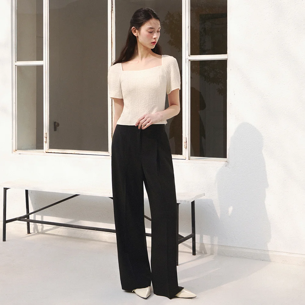 it MICHA 單褶 寬版 西褲 ITP5ZPT870_2colors