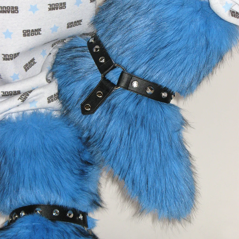 STUDDED STRAP SHOE BELT_BLACK