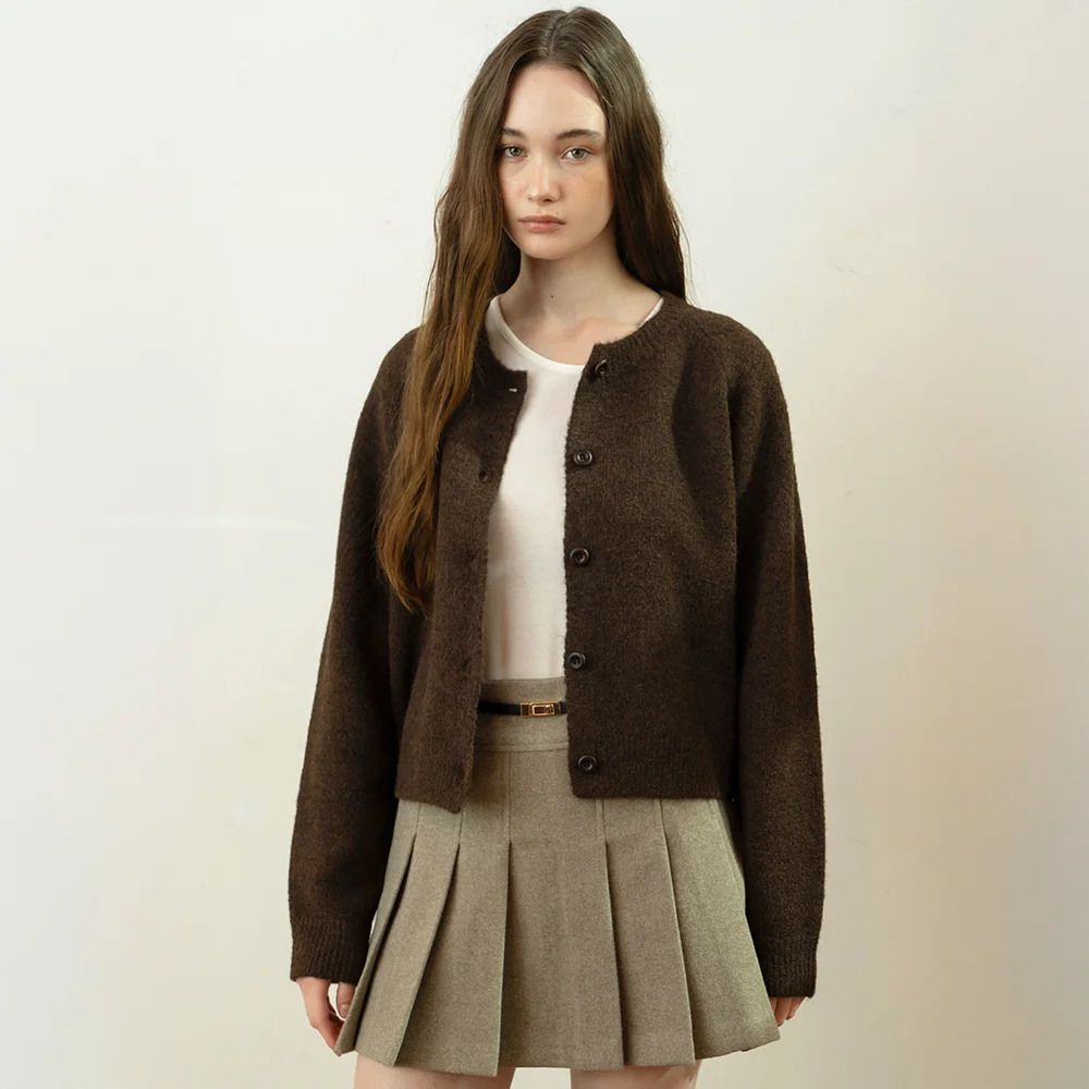 Melin wool cardigan (Brown)