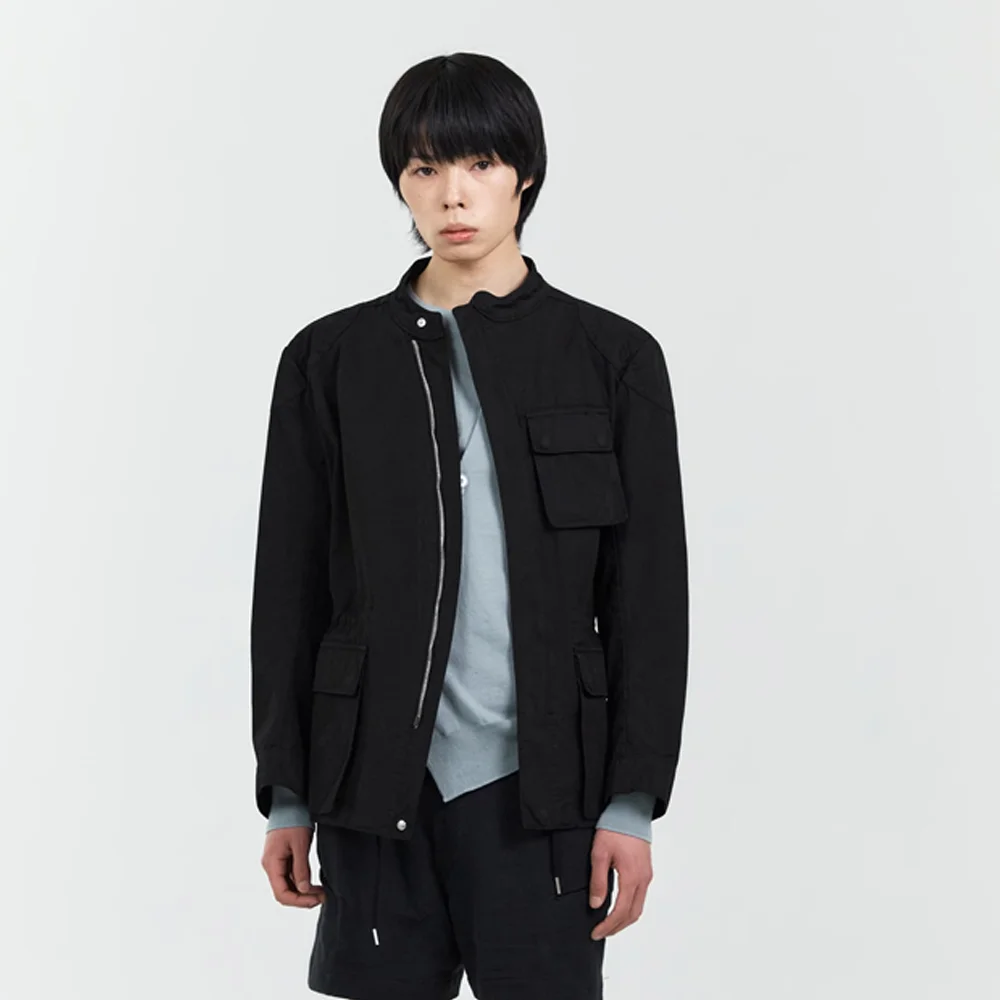 CURVED HUNTING JACKET BLACK