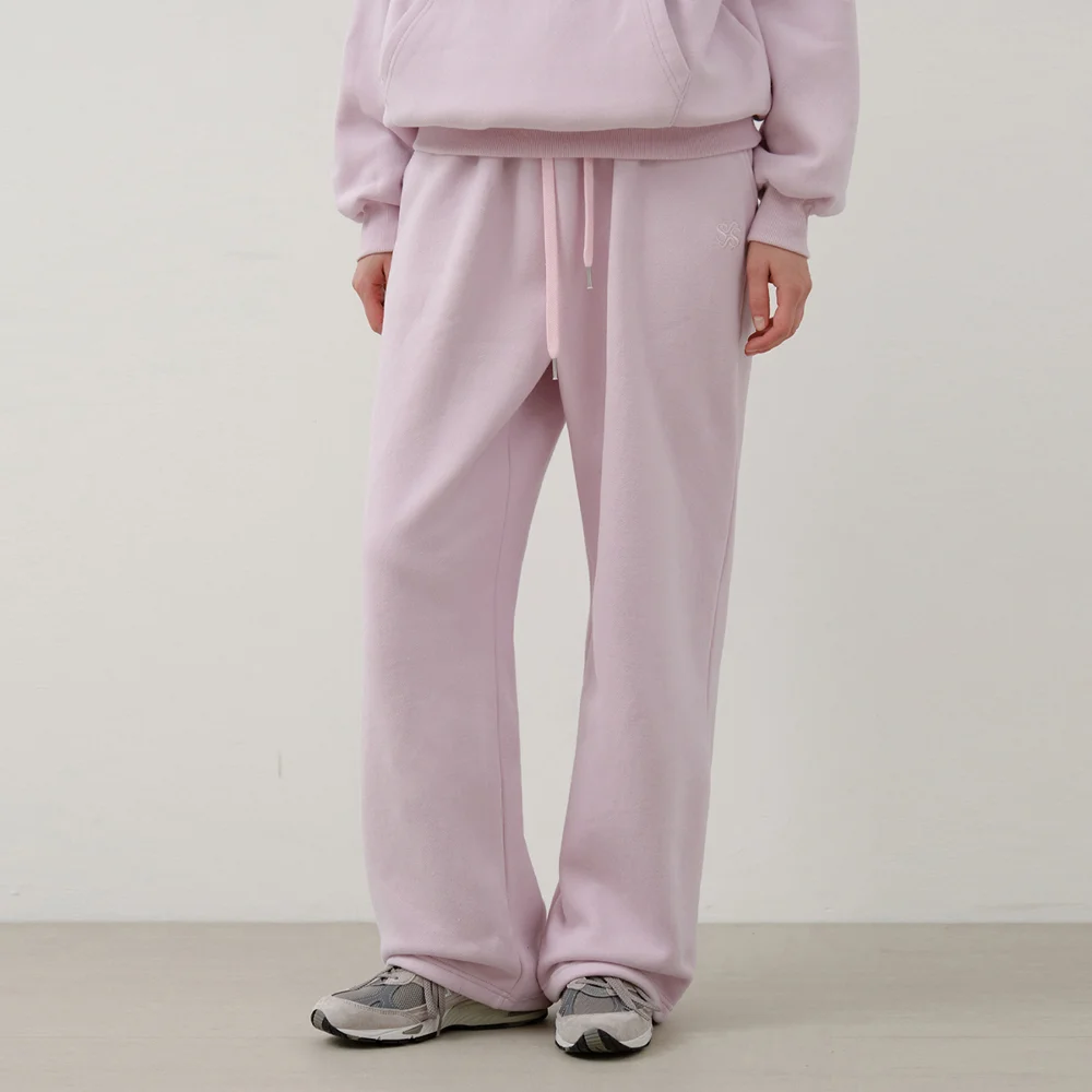 W/Soft Pastel Brushed Wide String Sweat Pants_BABY PINK(W25-PT31)