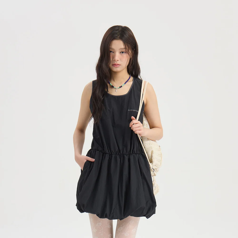 Chouetties by LUCKY CHOUETTE Sleeveless Volume Mini Dress (black) LADAX26410BKX