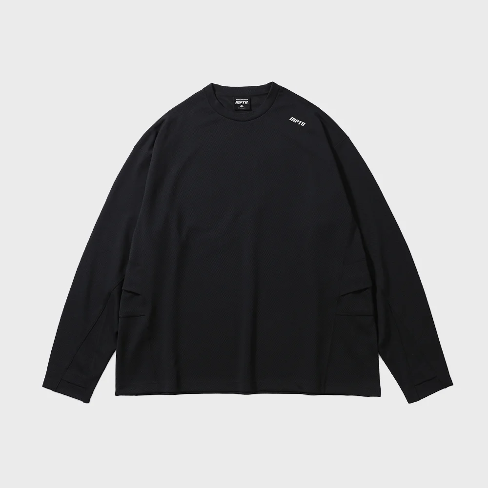 SIDE POCKET LS SHIRT / BLACK