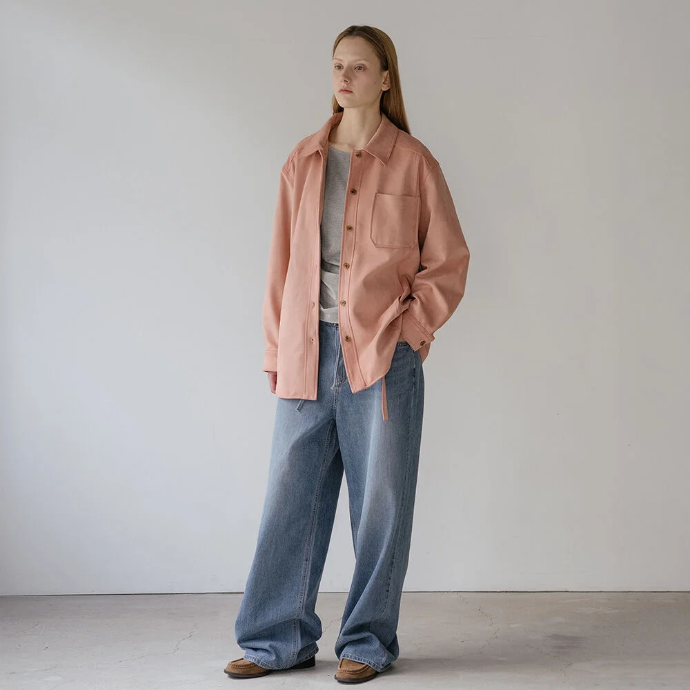 Suede shirts jacket _Pink