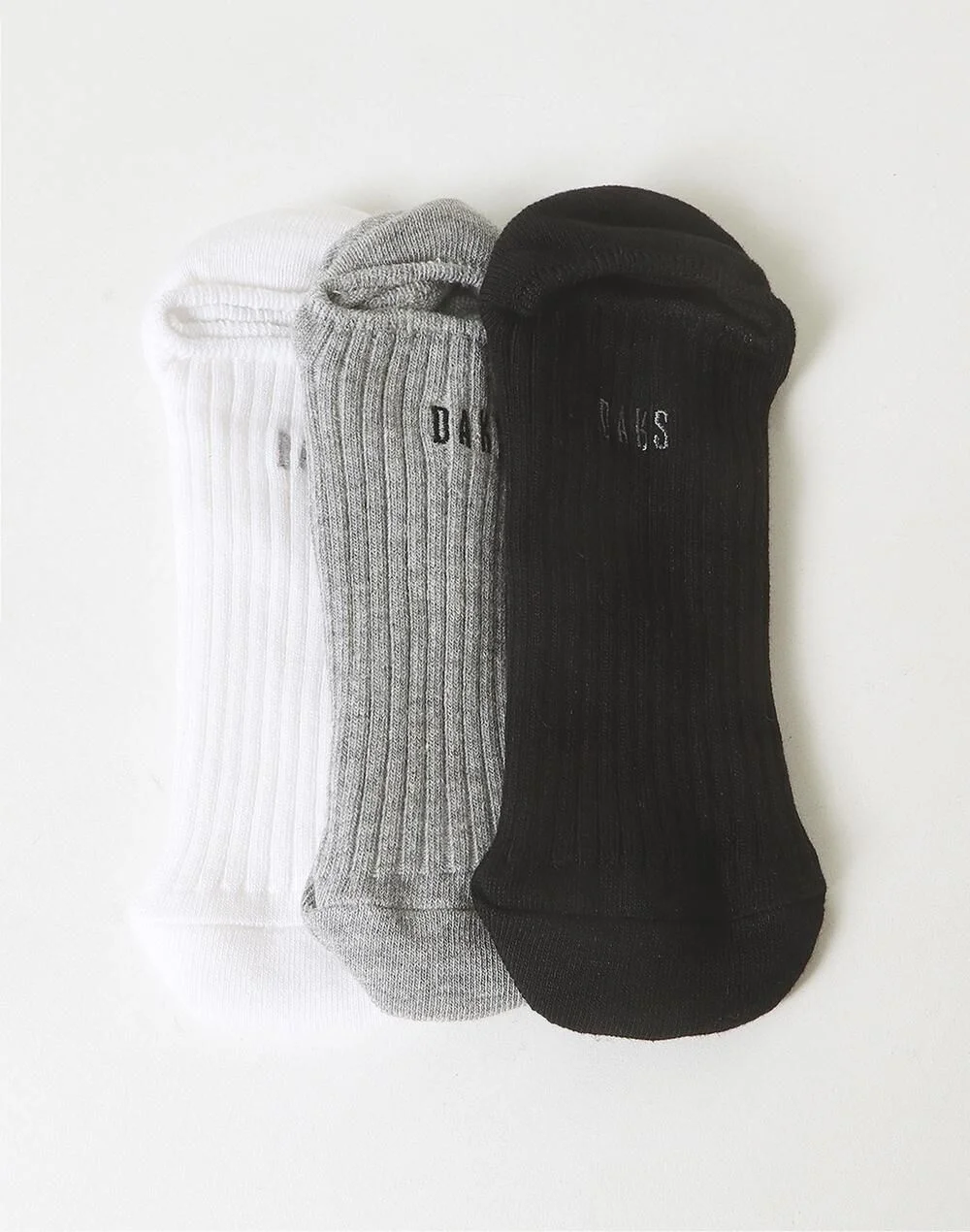 純色 羅紋 Fake Socks 3雙套裝 DBSS6E004BK
