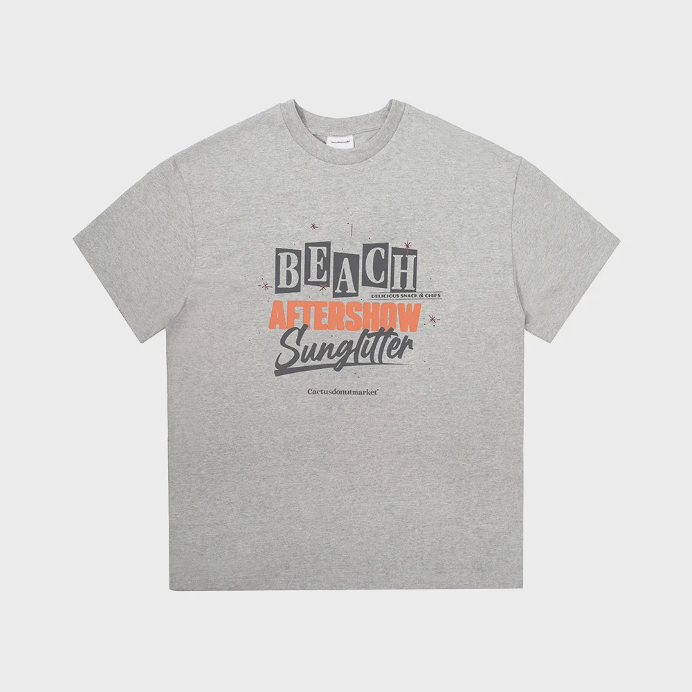 SUN GLITTER T-SHIRT - GRAY