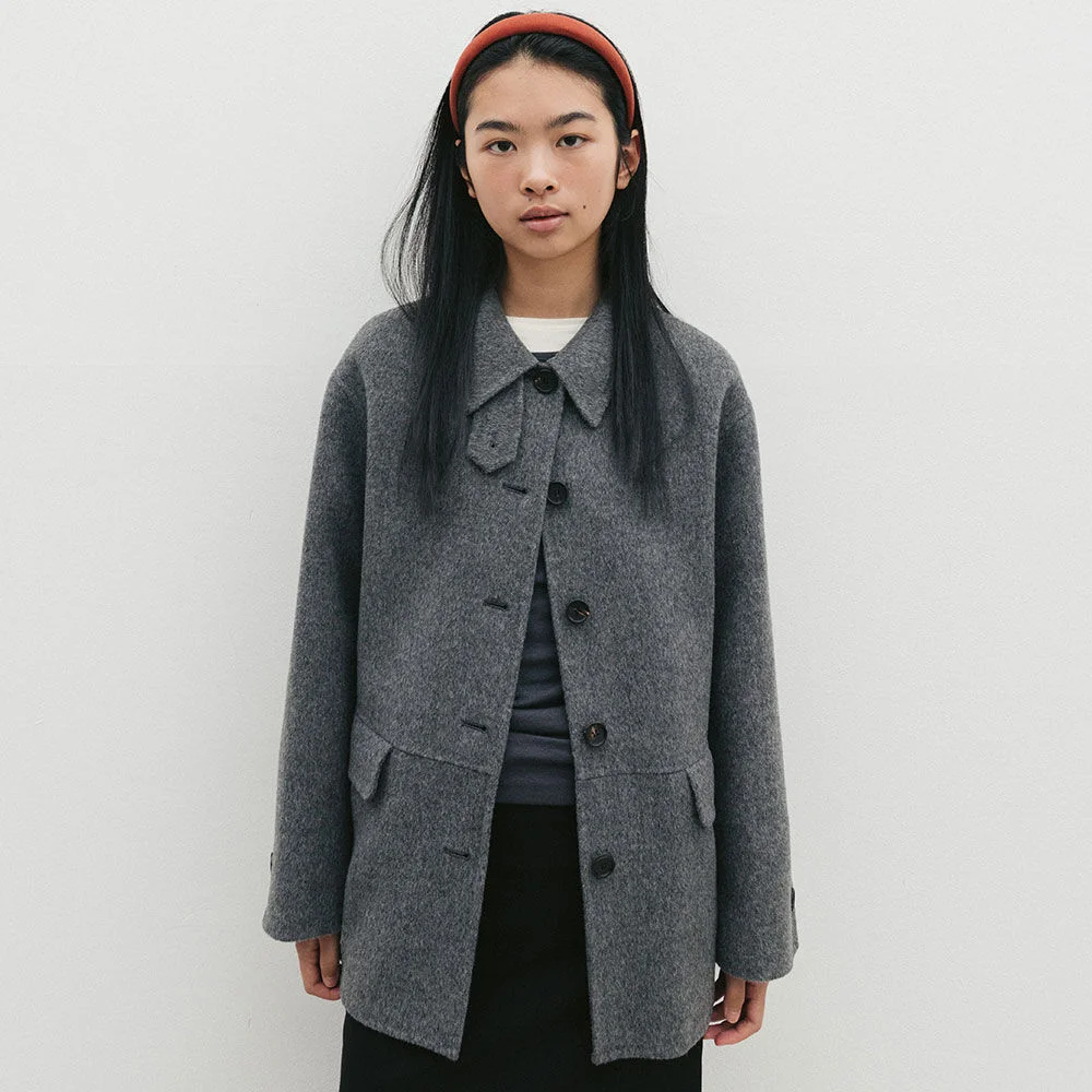 Handmade Half Coat(Charcoal)