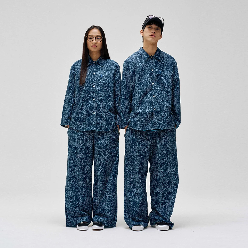 經典 家居服 睡衣 套裝_藍色豹紋 2SIZES (含禮品包裝)