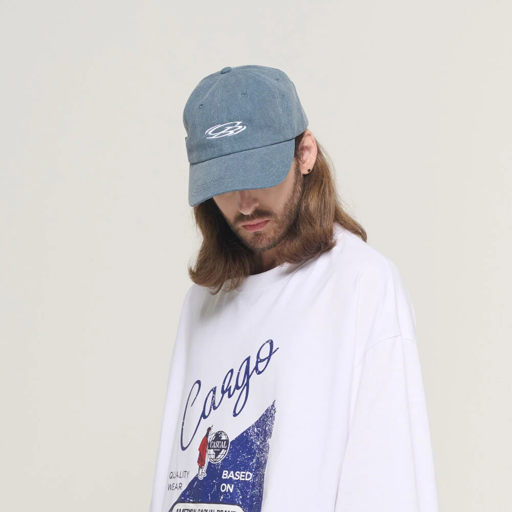 CIRCLE LOGO PIGMENT BALLCAP (BLUE)