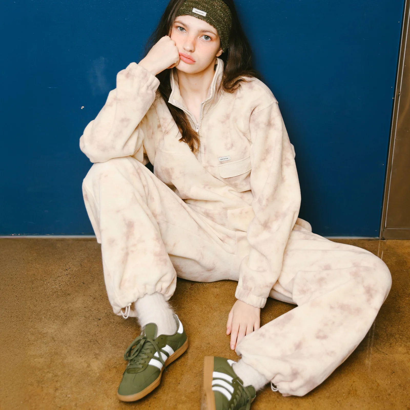 N.S.C Tie-Dyed 搖粒絨 褲子 (Beige)