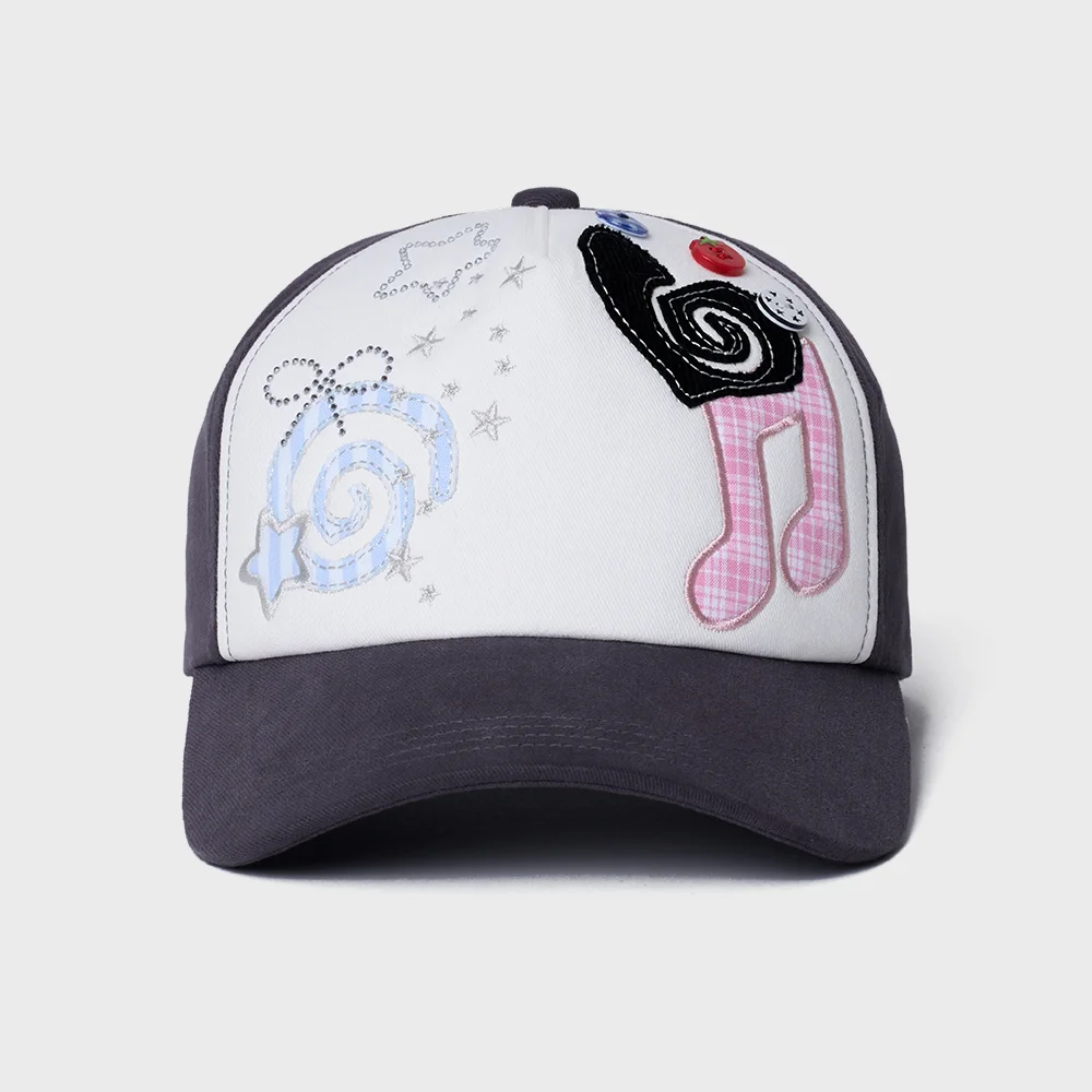PATCHWORK CAP - DARK GREY