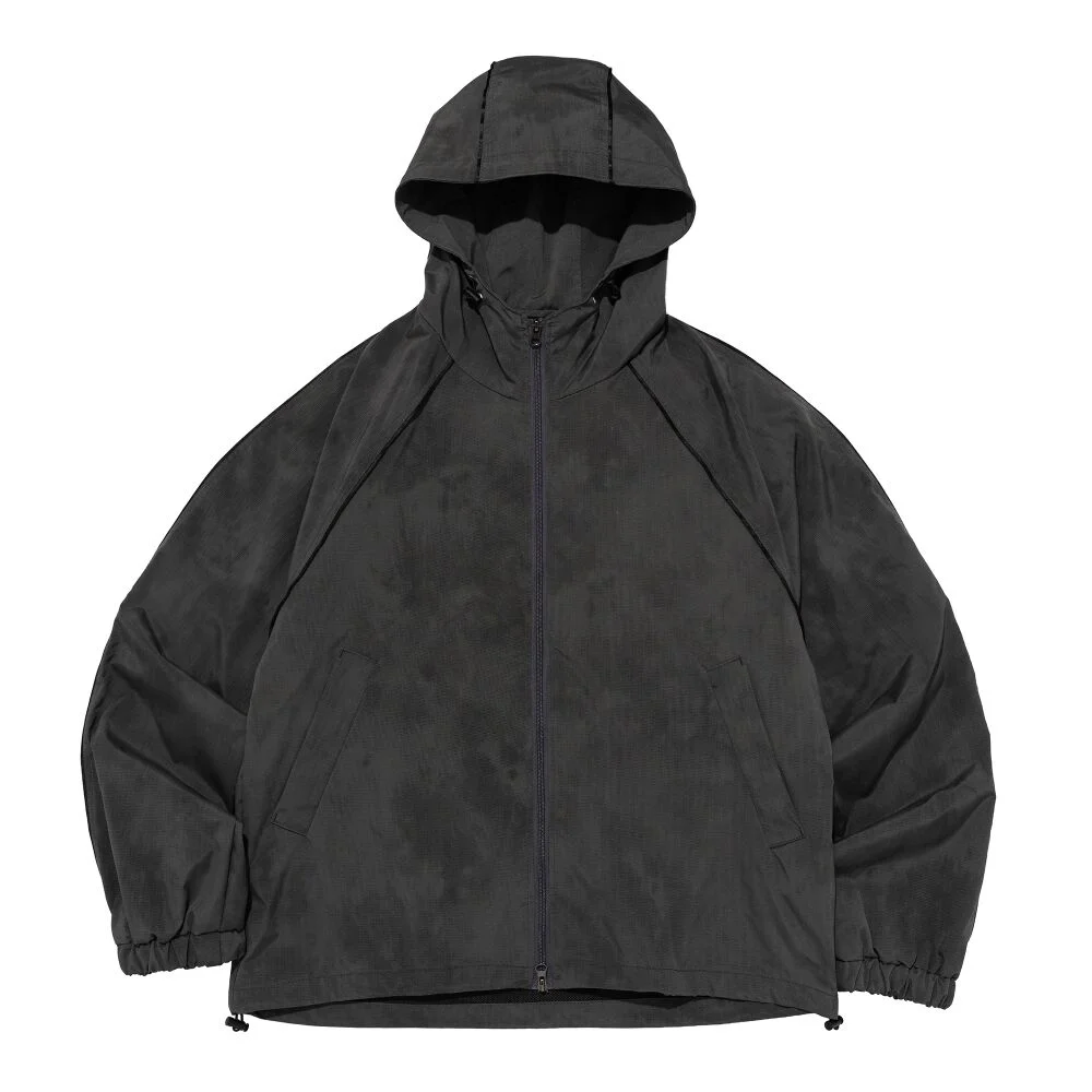 PATTERN HOOD WIND JACKET (CHARCOAL)