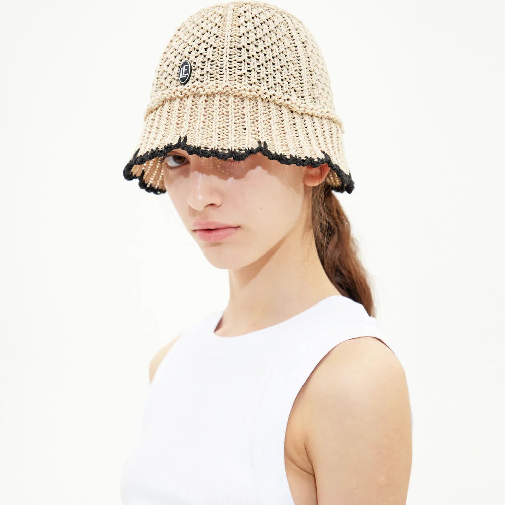 LE 標誌 Wavy 漁夫帽_BEIGE