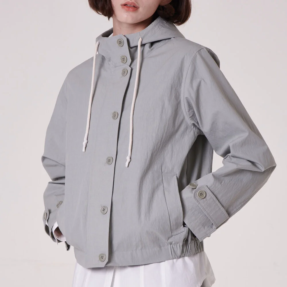 hood short jumper_khaki-grey
