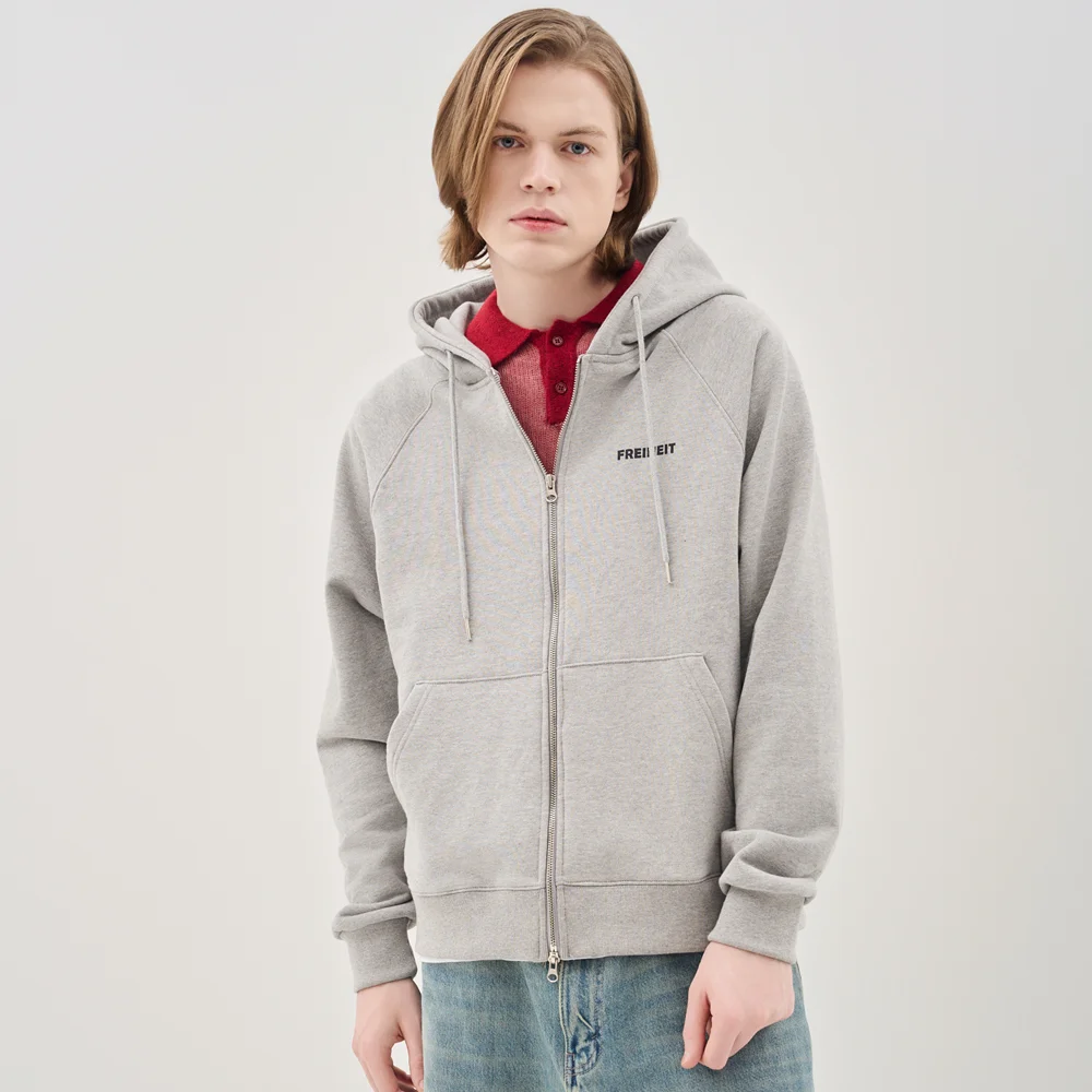 OVERSIZE 2WAY ARTWORK HOOD ZIP-UP_GRAY