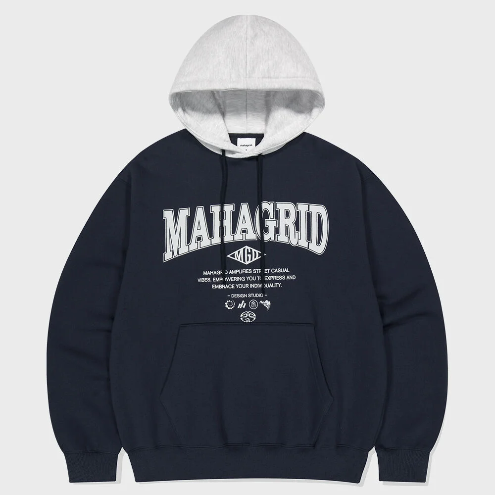 BASIC COLOR BLOCK HOODIE NAVY(MG2EFMM421A)