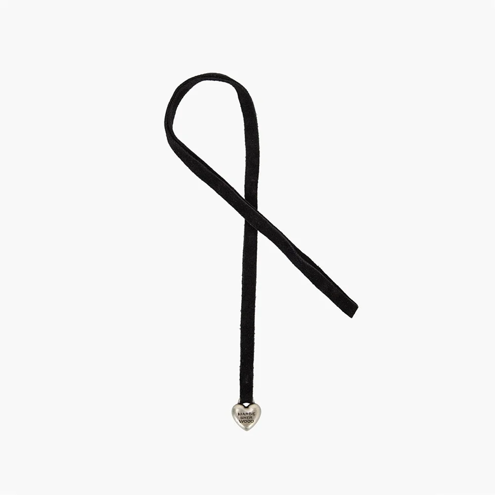 HEART CHARM_black suede