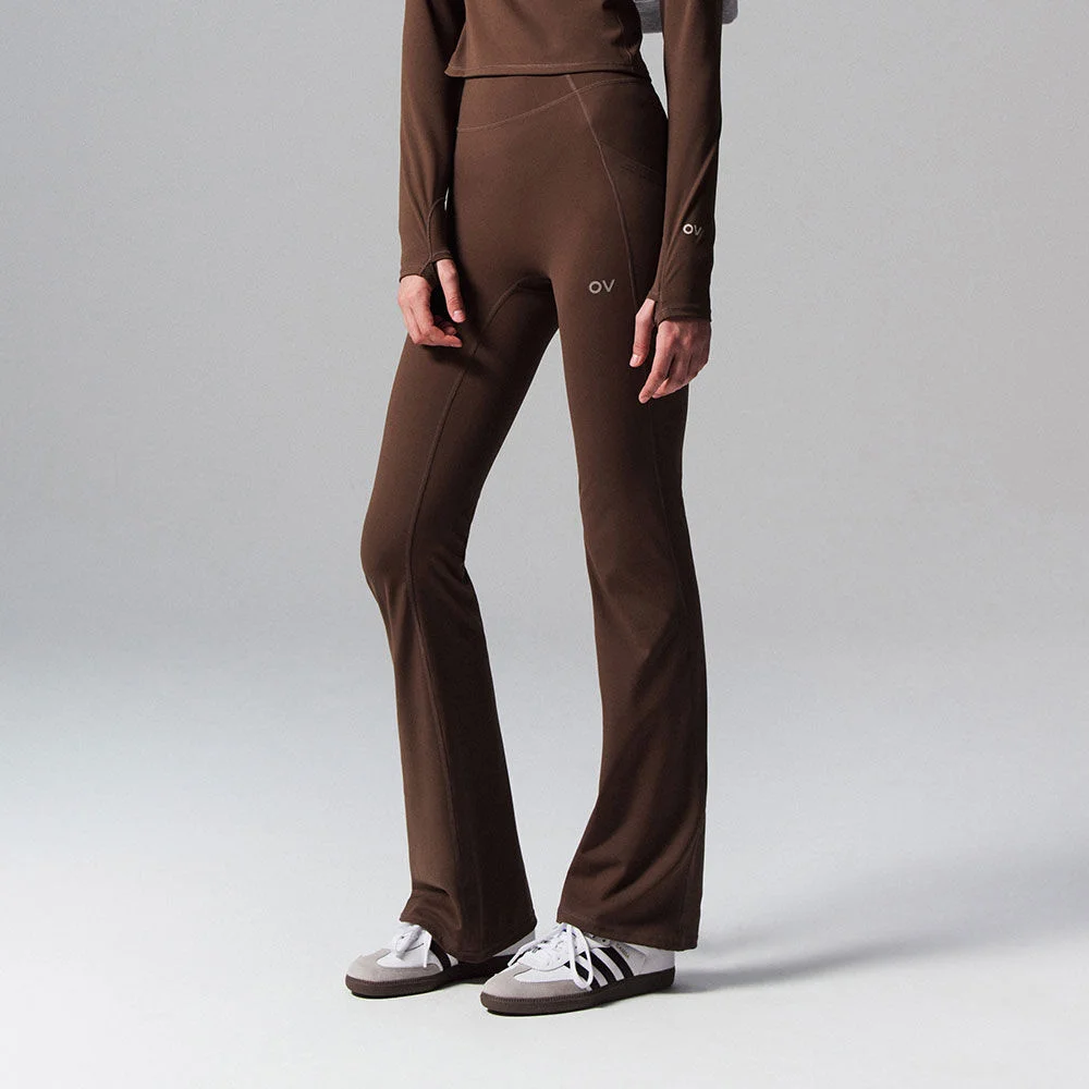 (W)Technol-OV SOFT FLEX FLARE LEGGINGS (BROWN)