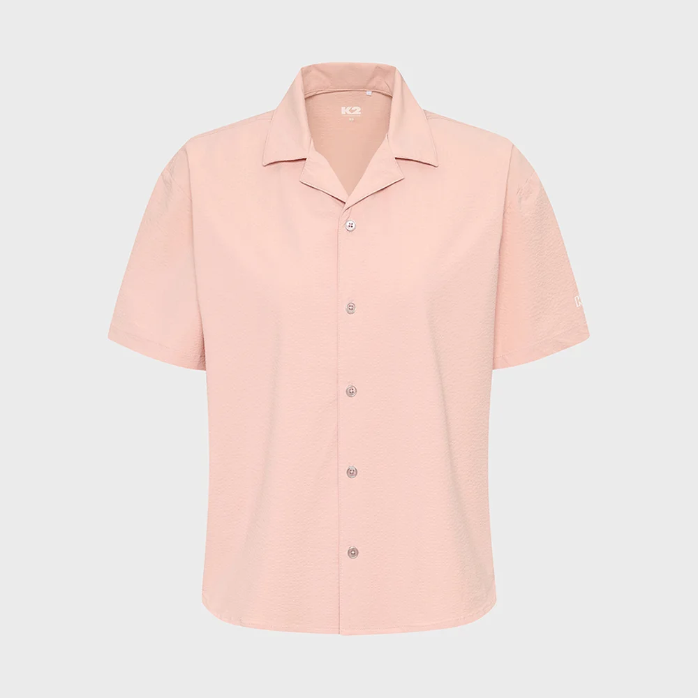 Seersucker DRY ICE 短袖 襯衫 W_ICE PINK_KWM26452U6