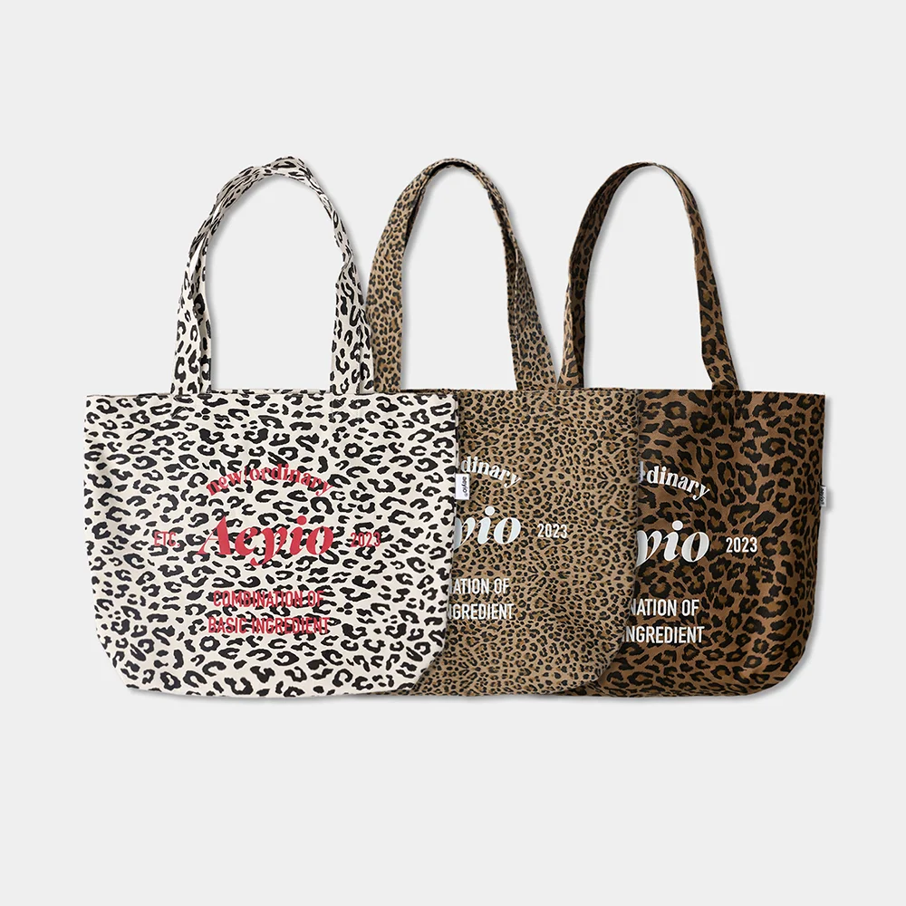 (全新 色 推出)(10次 補貨)COTTON SHOULDER BAG LEOPARD_純棉 單肩袋 豹紋_3 COLORS_ASH3001