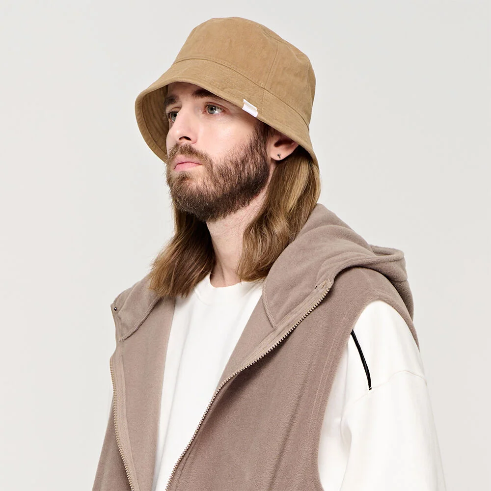 CB WASHED DEEP BUCKET HAT (BEIGE)