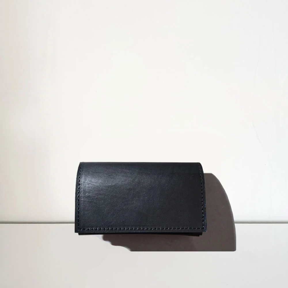 Leather Card Wallet / Black