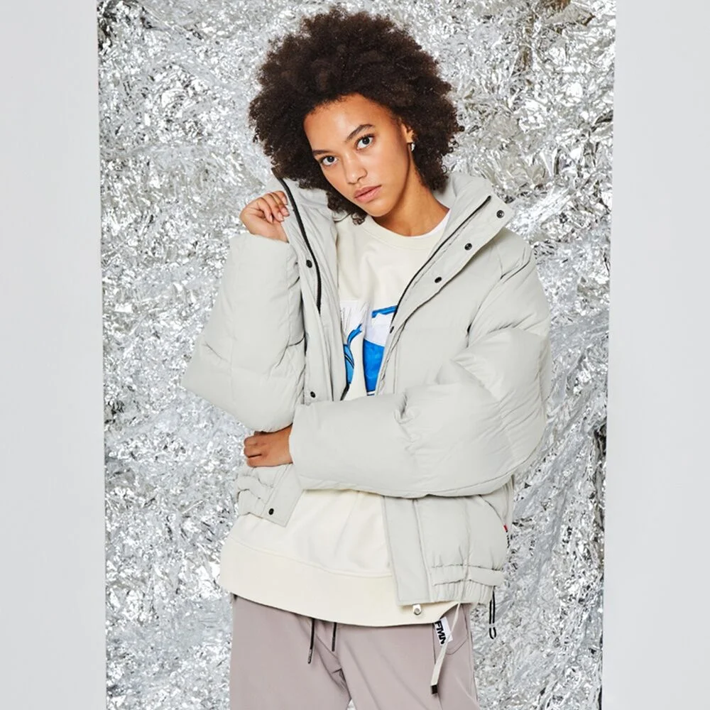 CREAM GOOSE-SHORT DOWN PUFFER JUMPER IEJU0F601CR