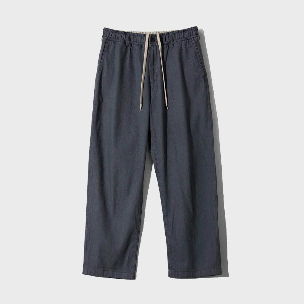 Cove Drape Loose Denim Pants Gray