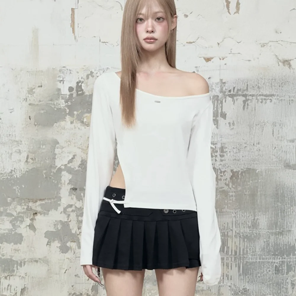 String Panel Point Long Sleeve (White)