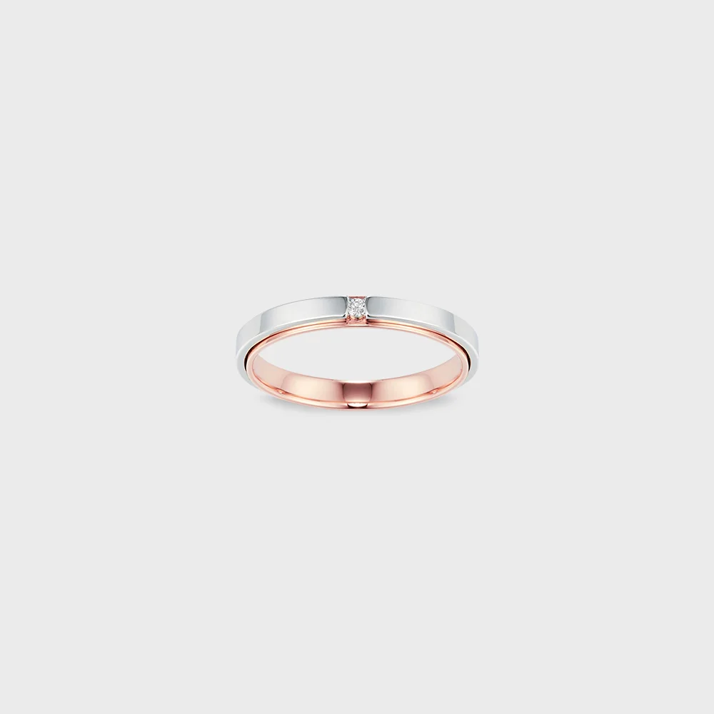 14K 鑽石 情侶戒指 女裝 M0634D(2)
