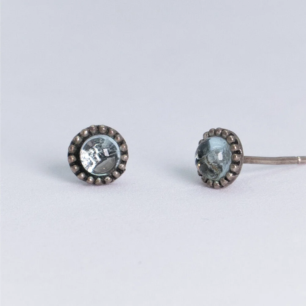 HR 166E_Aquamarine Earring (Silver 925)