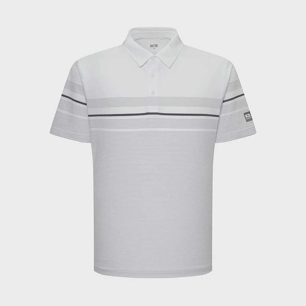 BOOST_色織 短袖 Polo T恤_White_KMM26283W2