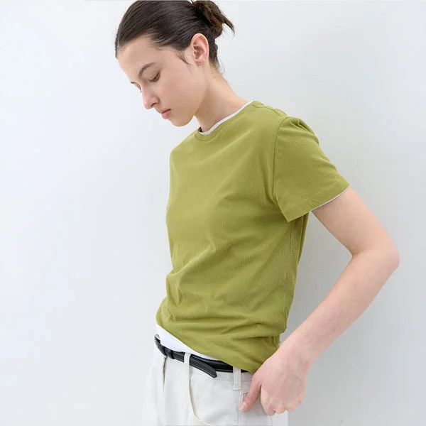 AN SHEER HALF SLEEVE TEE (T-7210)