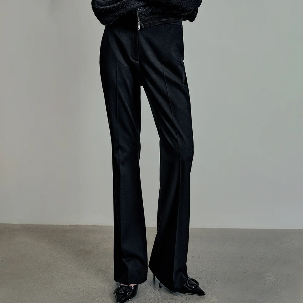 JEANNE Flare Slacks Black