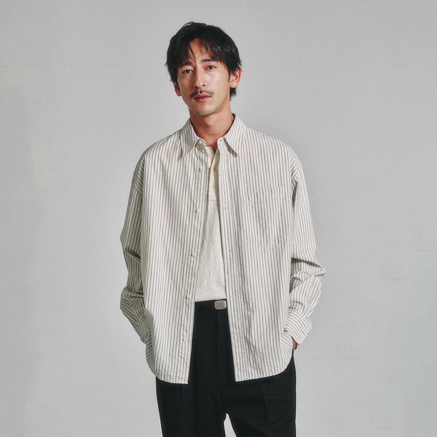 Stripe Shirt_Ivory